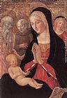 Saints Canvas Paintings - Madonna and Child with Saints and Angels